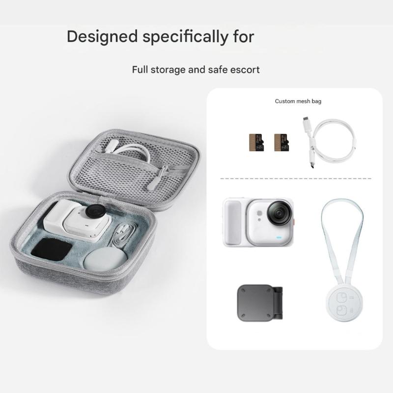 Water Resistant Carrying Case For Mini Action Cameras Secure AntiDrop Protections And Organized Accessory Storage
