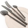 16pcs Black Dinnerware Set Knife Fork Coffee Spoon Cutlery Set Mirror Stainless Steel Flatware Western Party Kitchen Tableware