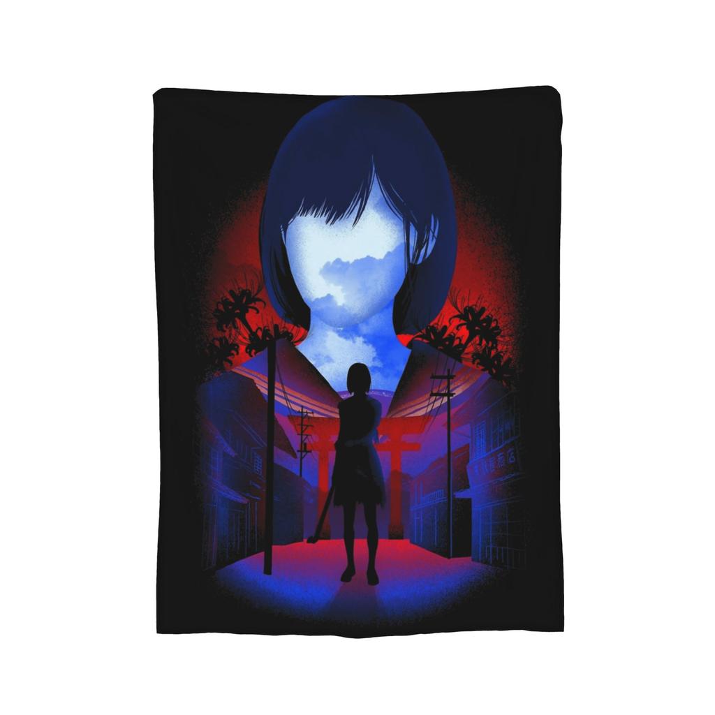 Silent Hill F Game Hinako Blanket Velvet Print  Multi-function Super Soft Throw Blankets for Home Bedroom Plush Thin Quilt