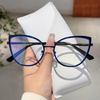 Luxury Brand High Quality Frame Women Trendy Retro Metal Glasses Blue Light Blocking Vintage Cat Eye Decor Eyewear