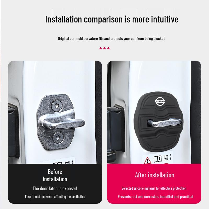 Capac Silicon pentru Blocator Ușă Nissan Tiida - Reducere Zgomot & Absorbție Șocuri