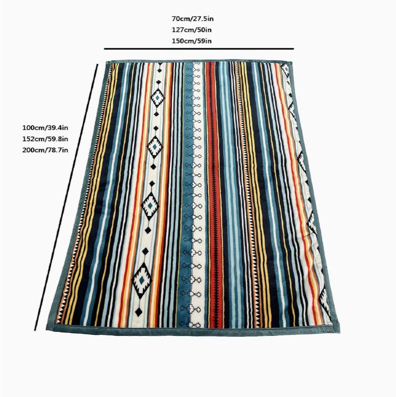 Bohemian Style Double Layer Flannel Blanket Composite Thickened Warm Nap Blanket Bed Blanket Cover Blankets