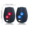Precise Fit Silicone Key Case With Keychain, Honeycomb Cover For Renault Megane Modus Duster Fluence Clio Dacia Sandero Key Fob