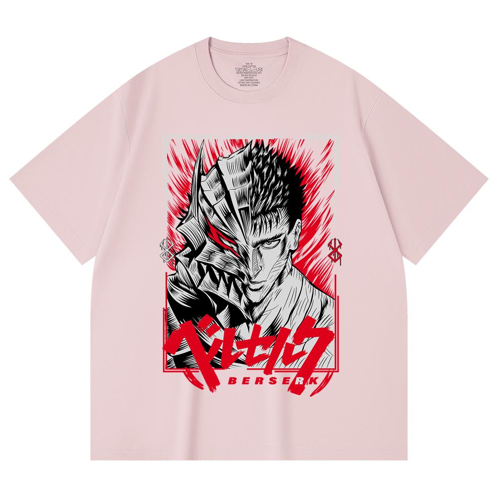 230 Gsm 100% Cotton Berserk V8 Print Unisex Heavy Cotton T Shirt