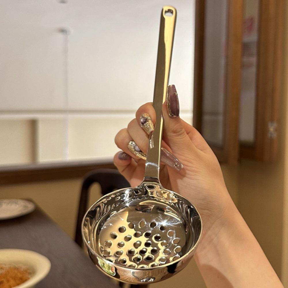 Stainless Steel Soup Spoon Deepened Serving Colander Cooking Essential Slotted Spoon  Restaurant