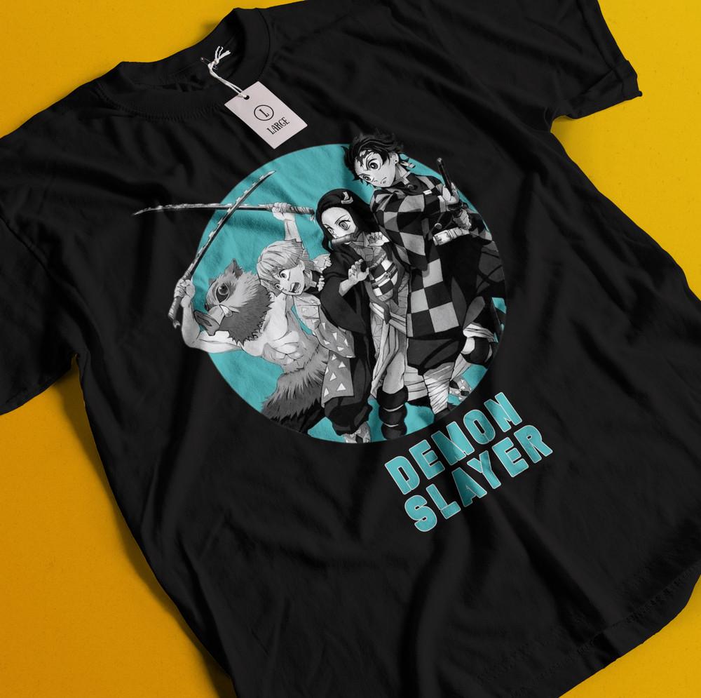 Demon Slayer Shirt Nezuko Tshirt Tanjiro T-Shirt Muzan Doma Tee Inosuke Zenitsu