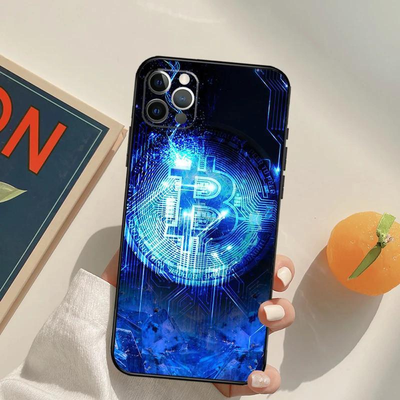 Applicable To Apple Iphone15Plus Mobile Phone Case, Bitcoin Btc Mobile Phone Case, Painted And Anti-Drop Huawei Three