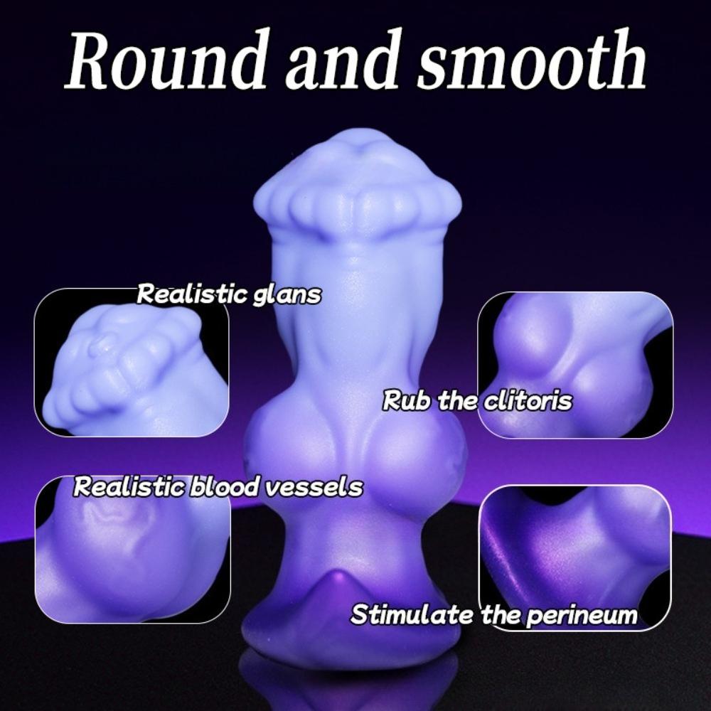 Large Head Liquid Silicone Anal Plug - Realistic Dildo Butt Plug for Men Women, Gradual Stretching Adult Sex Toy