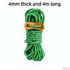4M Outdoor Camping Reflective Rope Tent Fixed Rope Canopy Windproof Umbrella Rope Adjustable Outdoor Camping Rope