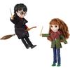 Harry potter - coffret deluxe poupée 20cm harry potter et hermione - wizarding world - 4 tenues et 12 accessoires