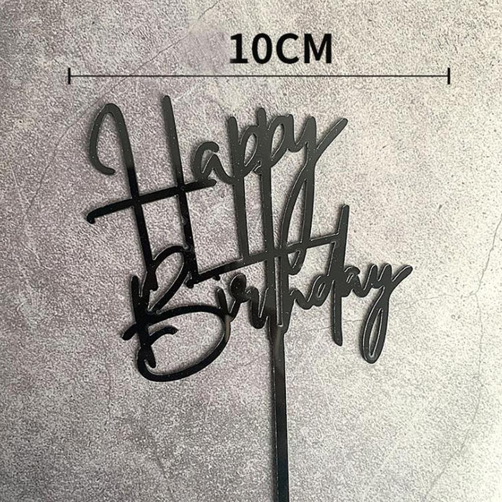 Personalized Wedding Happy Birthday Party Supplies Acrylic Cake Topper Insert Card Cake DIY Decoration Acrylic