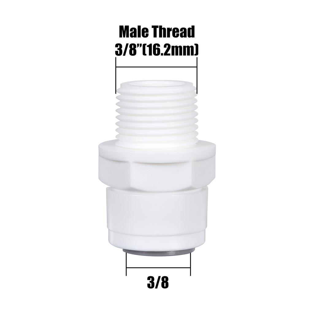 10Pcs Straight RO Water Fitting Male Female Thread 1/4 3/8 Coupling Hose Pipe Connector Water Filter Reverse Osmosis Parts New