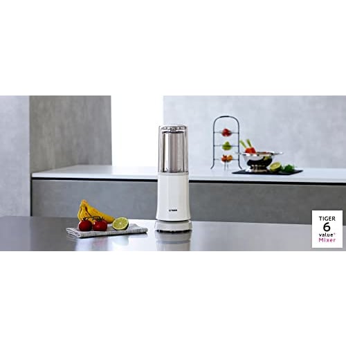 Tiger Thermos (TIGER) Mixer 400ml Mixer Juicer Smoothie Cup/Lid Dishwasher Safe Silky White SKR-W400WS