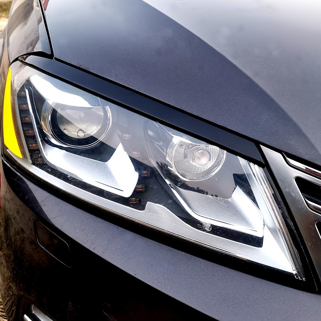 Headlight Eyelid Trim for VW Passat B7 2010-2014-ABS Eyebrow Cover Stickers Car Trim Accessories Car Headlight Enhancement