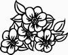 Printtoo Floral Pattern Square Brown Wooden Rubber Stamp Scrap-booking Block-2 X 2
