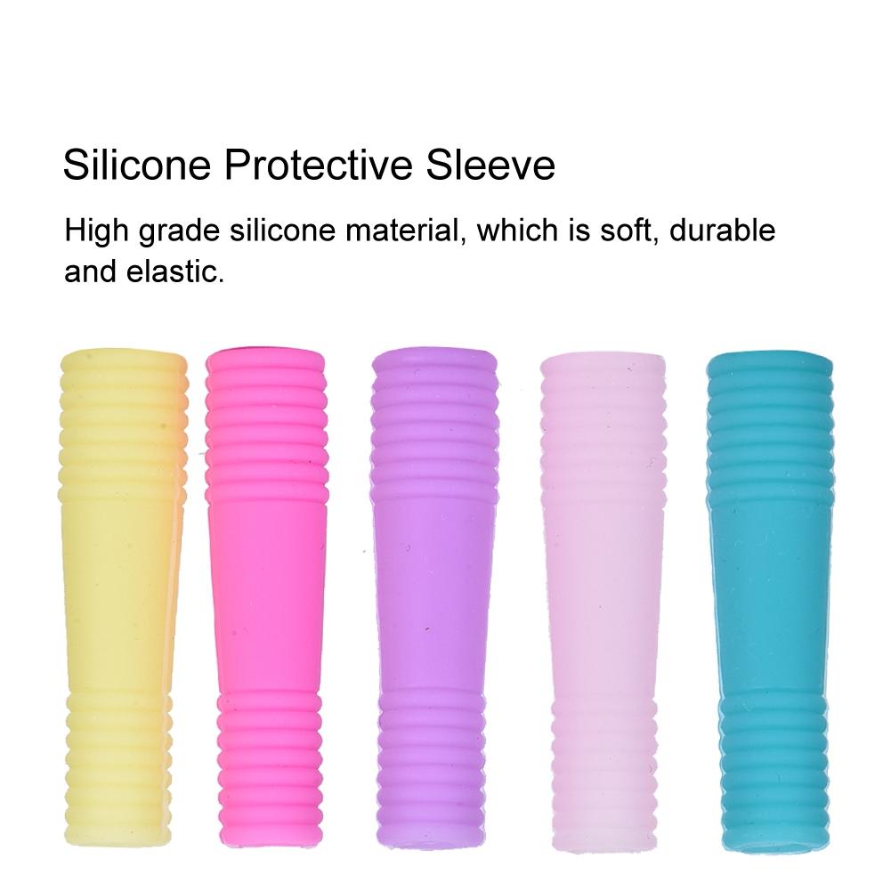 10Pcs Manicure Silicone Protective Sleeve Cover for Nail Cuticle Scissors Dead Skin Scissors 02