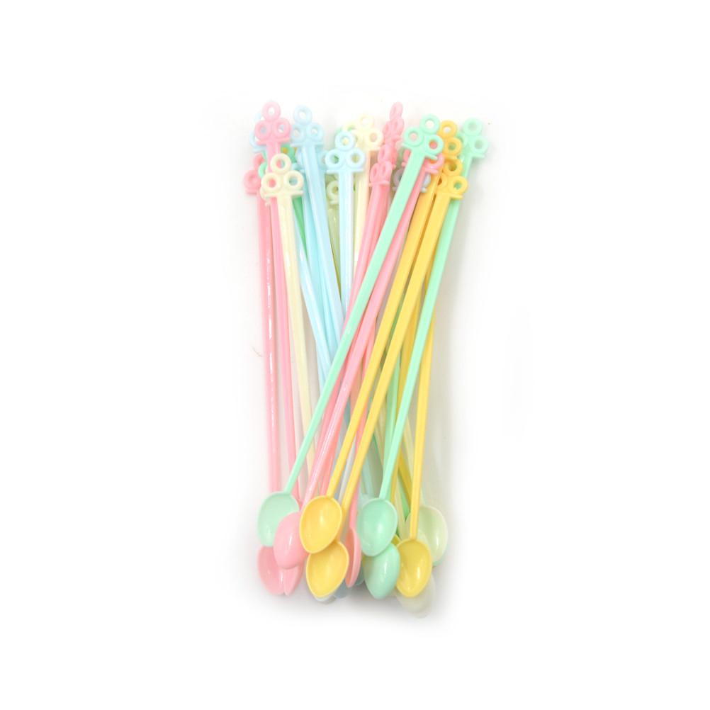 30 Mini Coffee Tea Spoon Disposable Plastic Stir Sticks Stirrer Bar Accessories