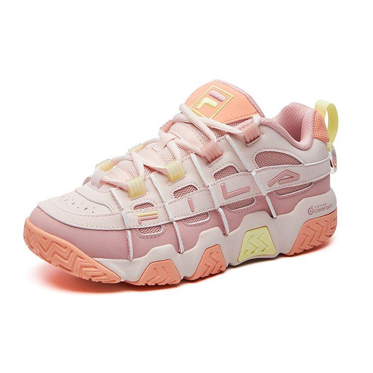 FILA Panini Fashionable Personality Versatile Low-Top Retro Basketball Shoes Women sneaker Smoky-Pink F12W111208FMA