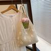 Woven Bag Women's Large-capacity New Summer Hollow Shoulder Shopping Bag Lazy Wind Seaside Beach Bag