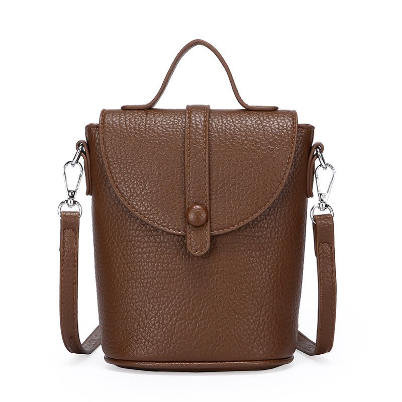 Litchi-pattern Mobile Phone Bag, Casual and Fashionable, Lightweight Handbag, Single-shoulder Crossbody Bag