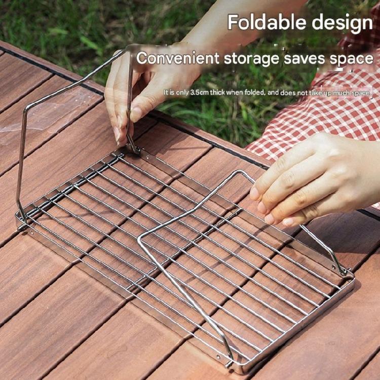 Camping Holder Stainless Steel Folding Grills Backpacking Stove Metal Texture for Camping with High Load Capacity