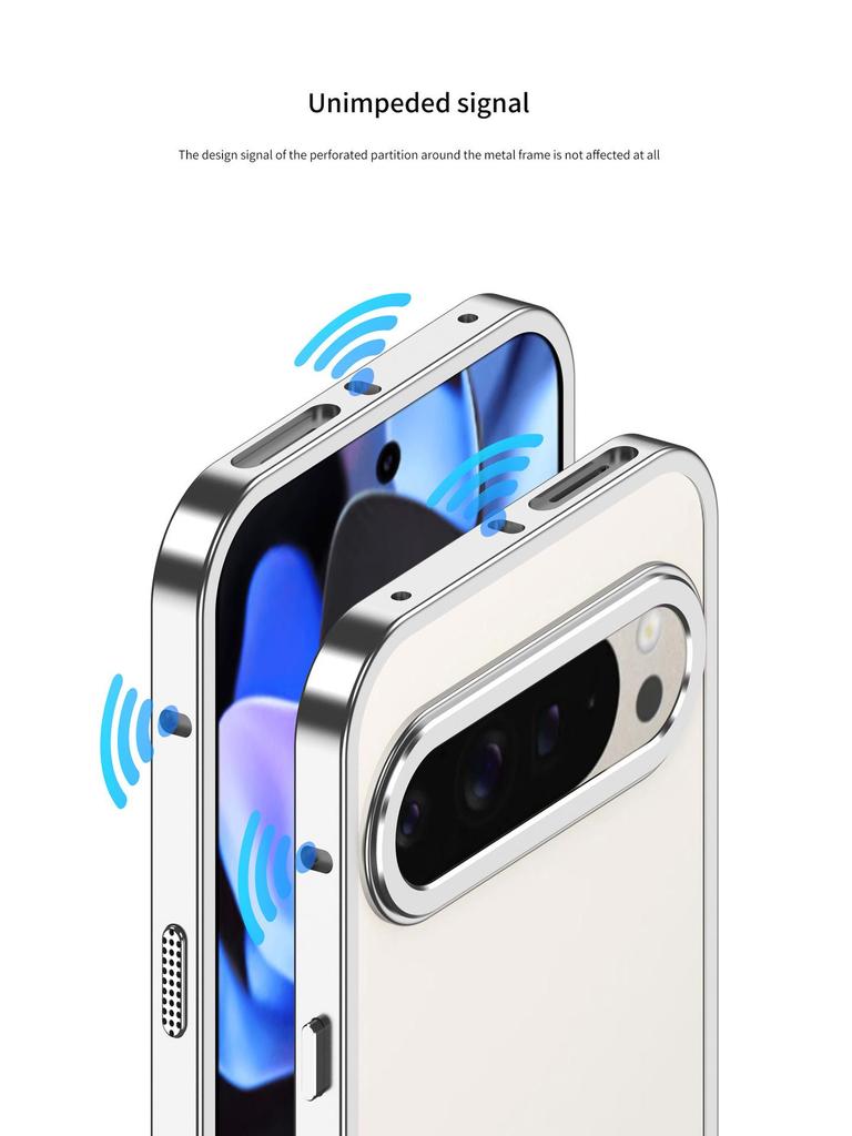 Google 10 Pro XL Metalowa Ramka Rozpraszająca Ciepło Klamra Konik Morski Etui na Telefon