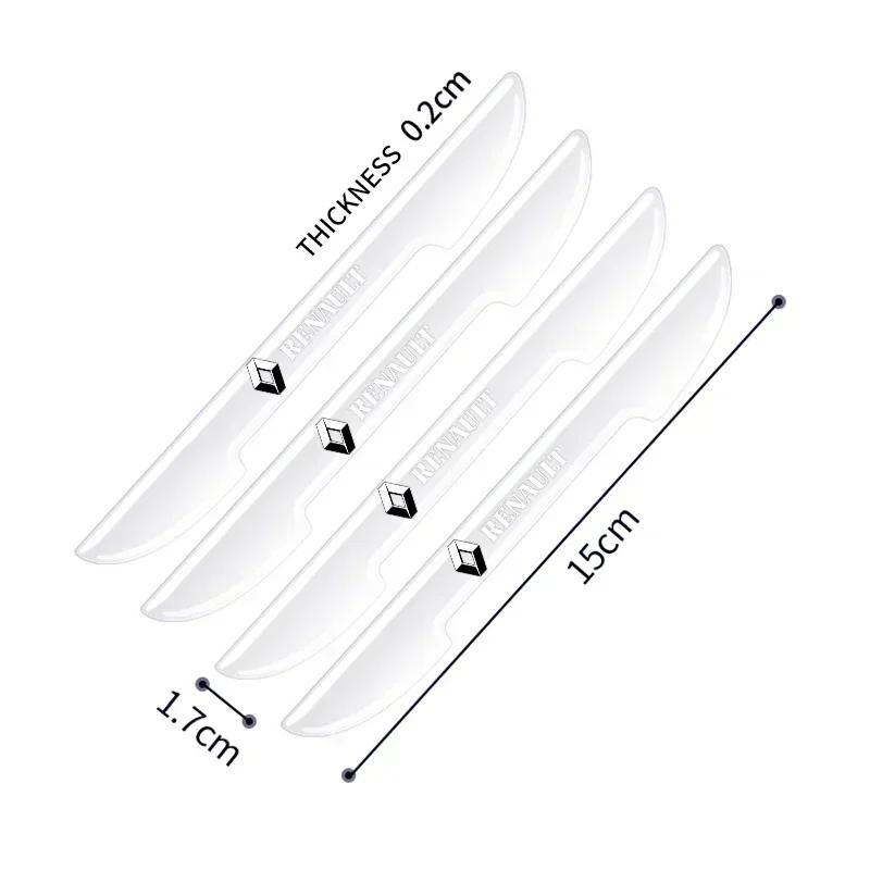 4PCS Transparent Car Door Anti-collision Protector Bumper Strip Sticker For Renault DACIA Logan Scenic Loguna Kadjar Twingo MM2