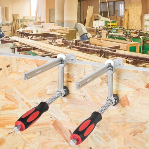 Prostormer 150mm L-Shaped Clamp, F-Shaped Clamp for Woodworking, DIY Tools, Woodworking, Gluing, Strong Fixing, Welding, Cutting, Clamping, Non-Slip