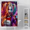 Tenda da Doccia Harley Quinn Tessuto in Poliestere Impermeabile Pittura Colorata Tende da Bagno Decorazione Bagno di Casa Tenda con Ganci