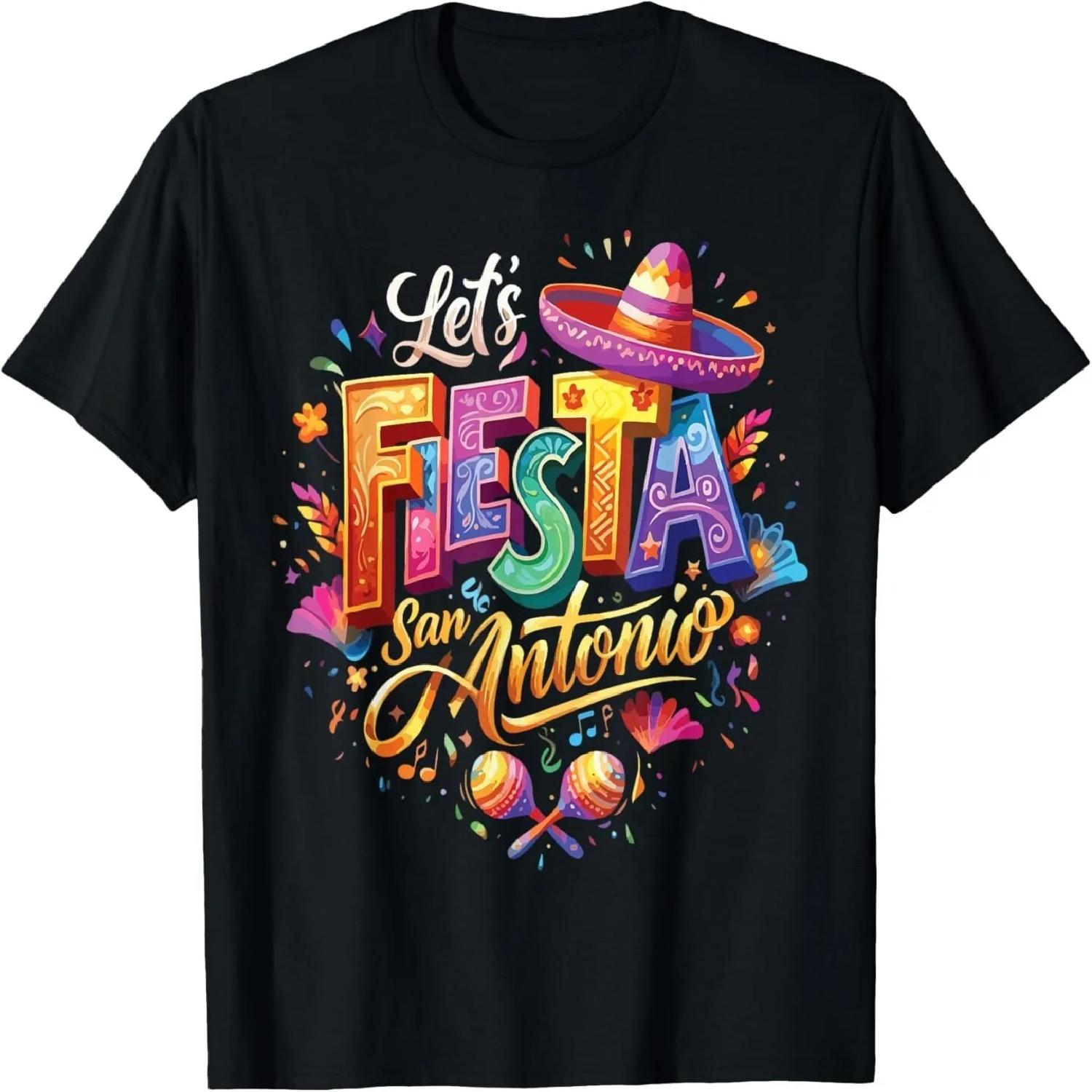 Let s Fiesta San Antonio Texas Cinco de Mayo Mexican Party T-Shirt XXXXXL разноцветный