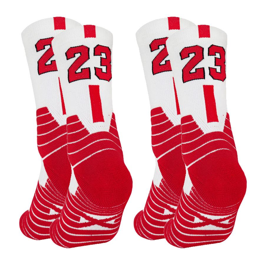 2Pairs Number 23 Men Women Compression Socks for Sport Cycling Running Yoga Football Basketball Rugby Hiking Athletic Socks