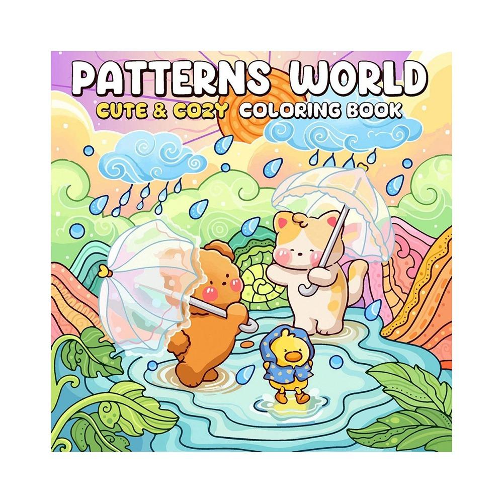 Educational Coloring Book Cartoon Doodles Book Cute Paperback  for Adults And Teens