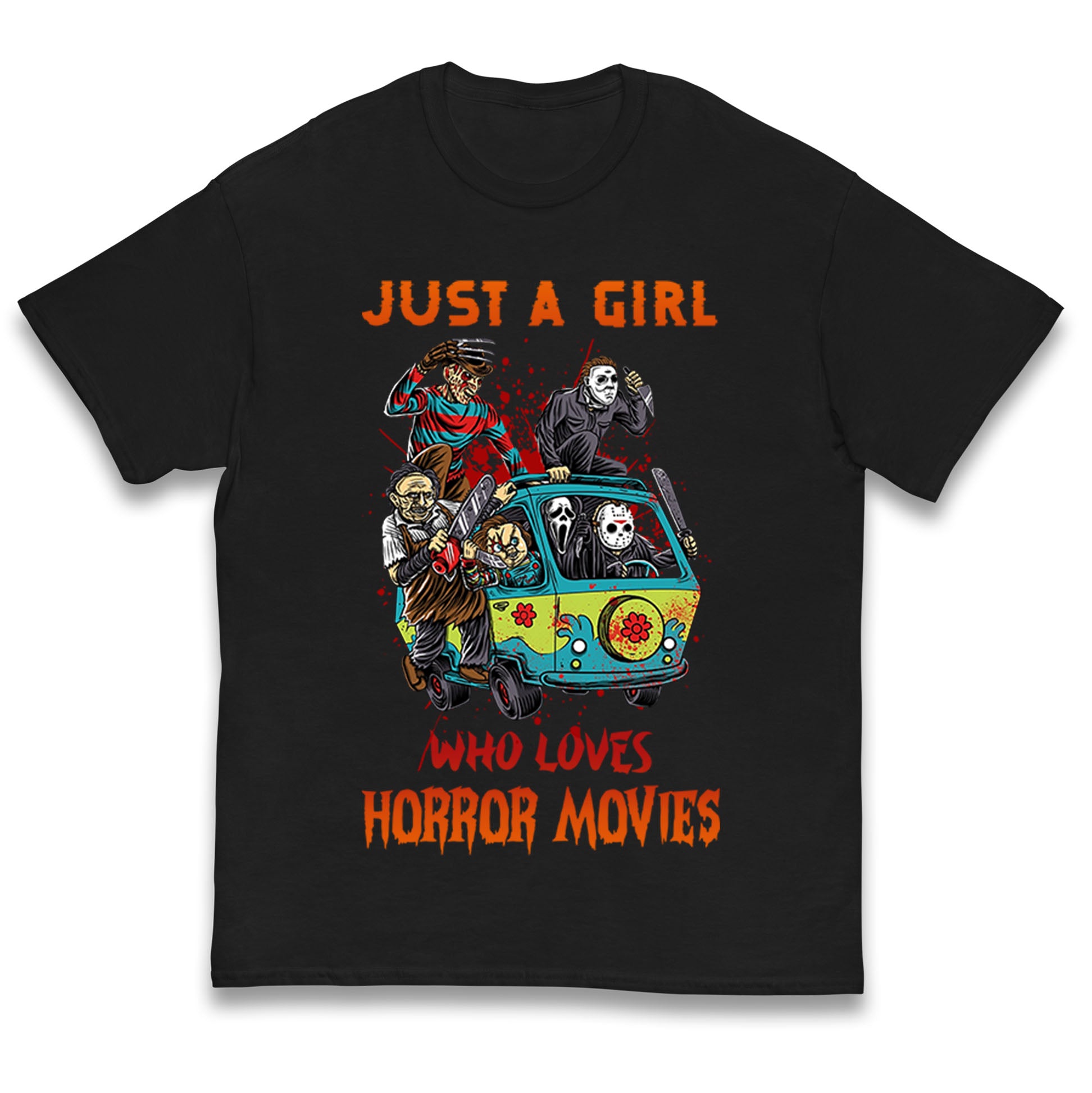 Just A Girl Who Loves Horror Movies Halloween Kids T Shirt 130