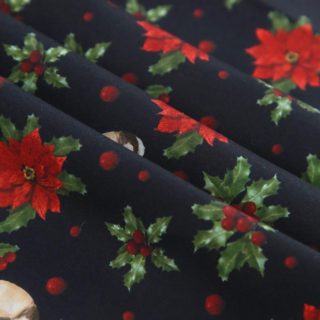 150x50/200cm Christmas Printing 100% Polyester Fabric Making Christmas Gift Wrapping Tablecloths New Year Home Decor Cloth