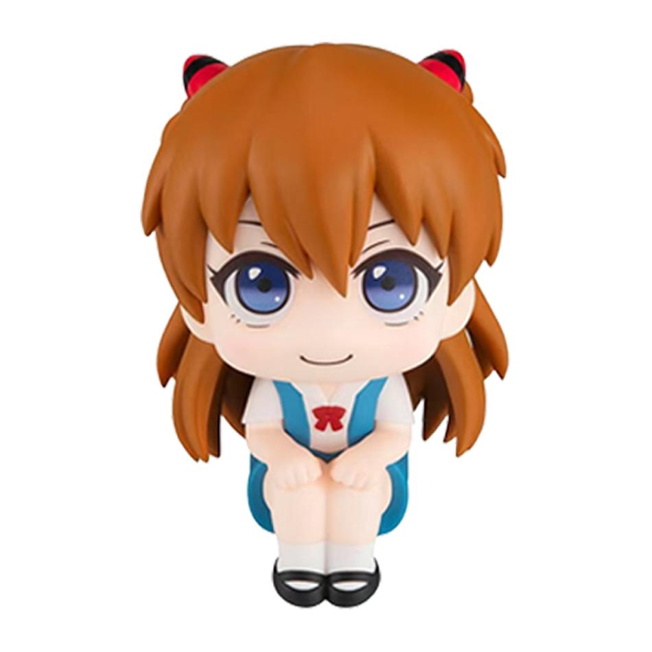 10 cm PVC Anime Evangelion Actionfigur - Ayanami Rei & Asuka Langley Doppelpack Sitzendes Modell Puppe Ornament