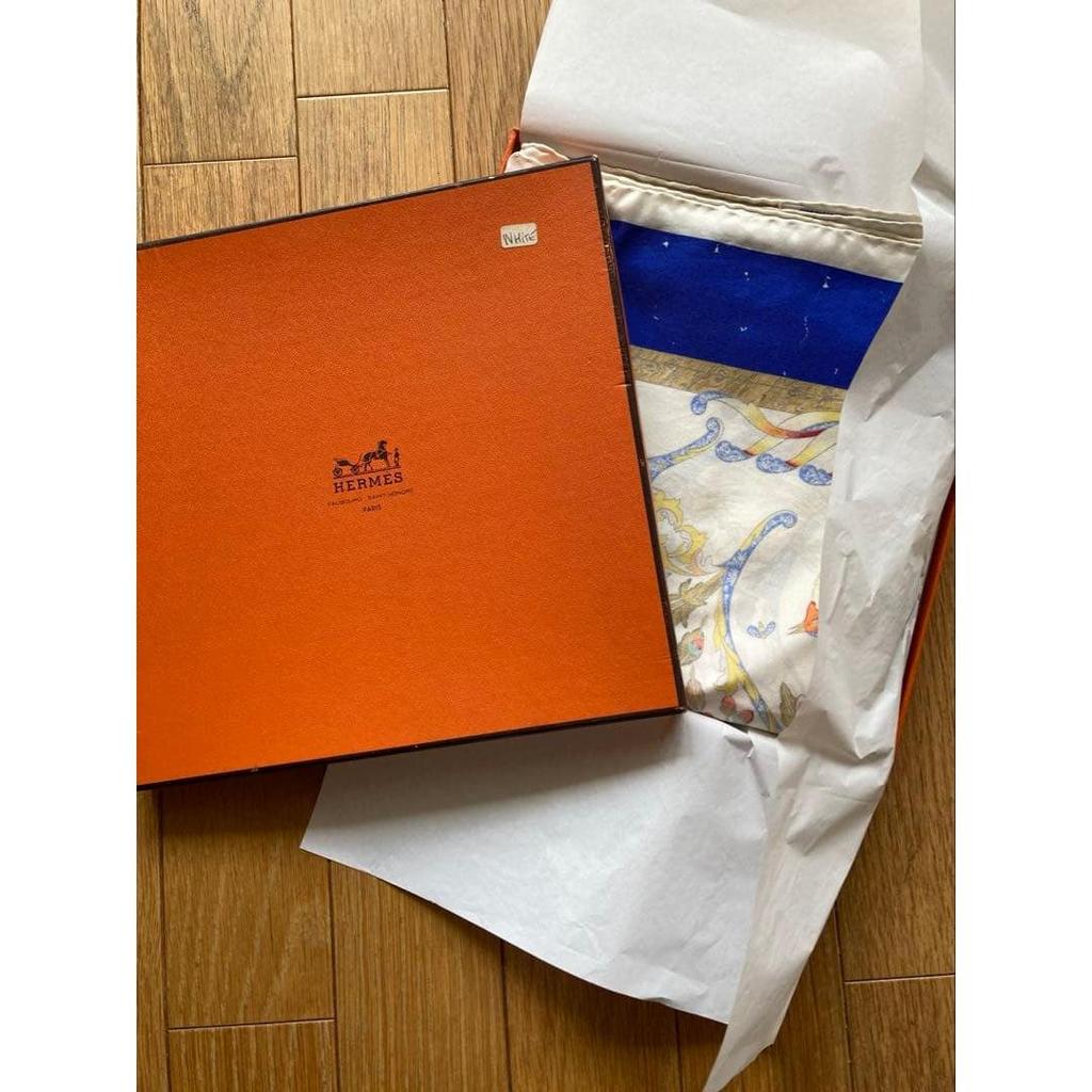 Used Hermes Carre Jewels of the East and West 100% Silk Scarf Made in France Unused