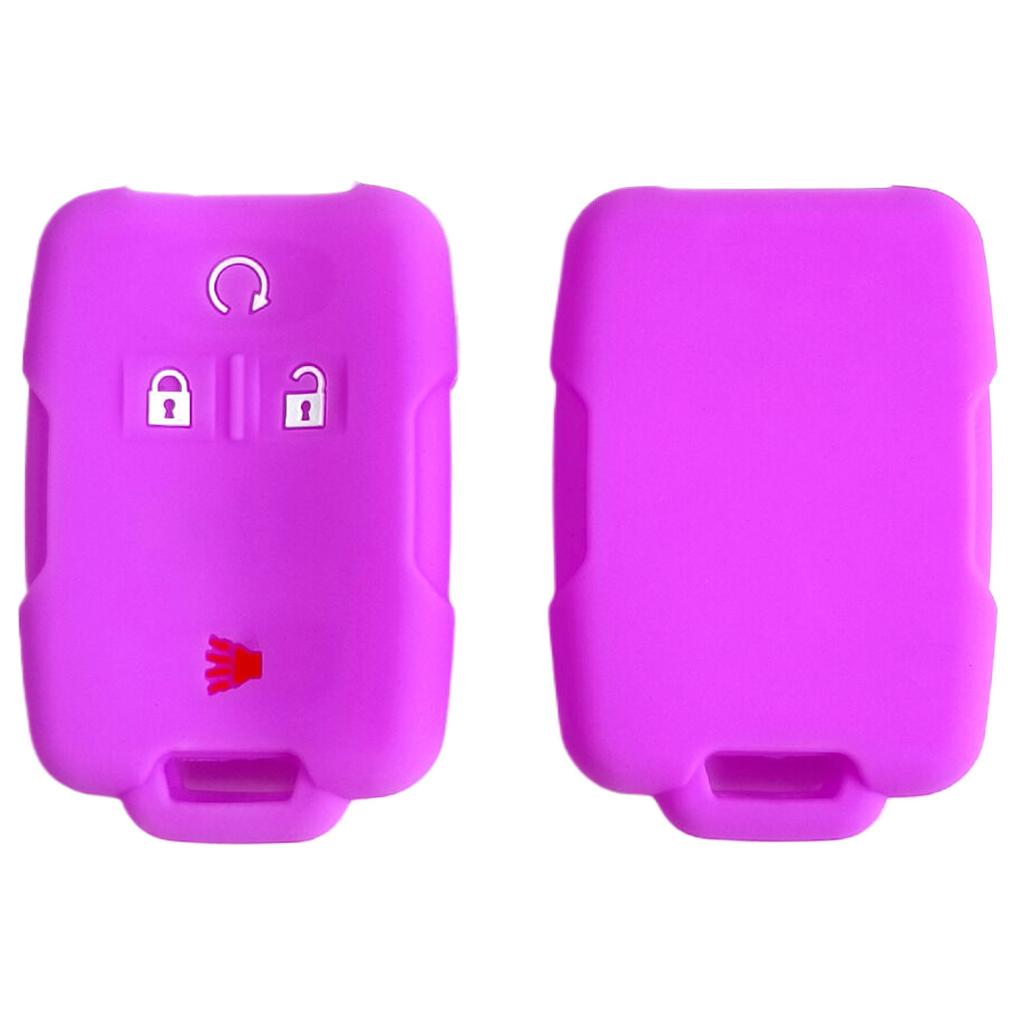 Car silicone key cover for Chevrolet Colorado remote control 3 1 button silicone keychain Silverado GMC car key case