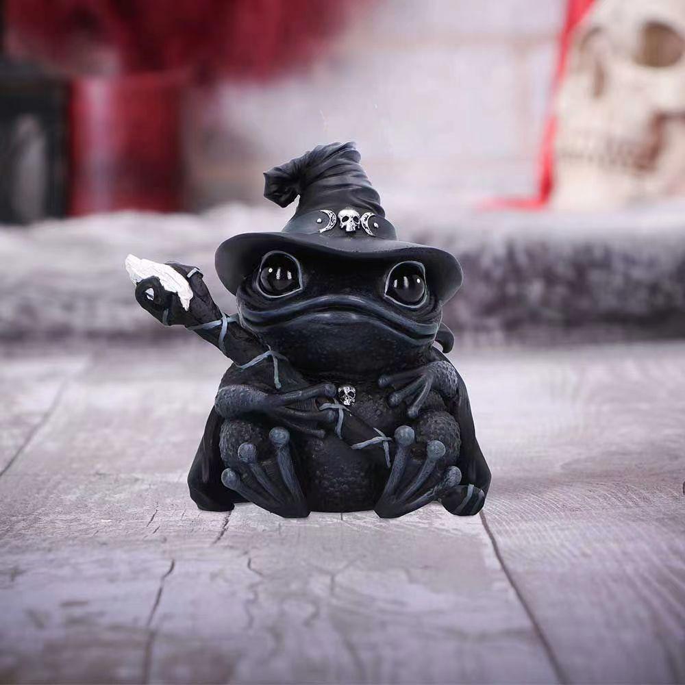Halloween Cat Frog Ghost Animal Resin Art Craft Cute Desk Home Decoration Gift for Halloween Party Christmas Collection Display