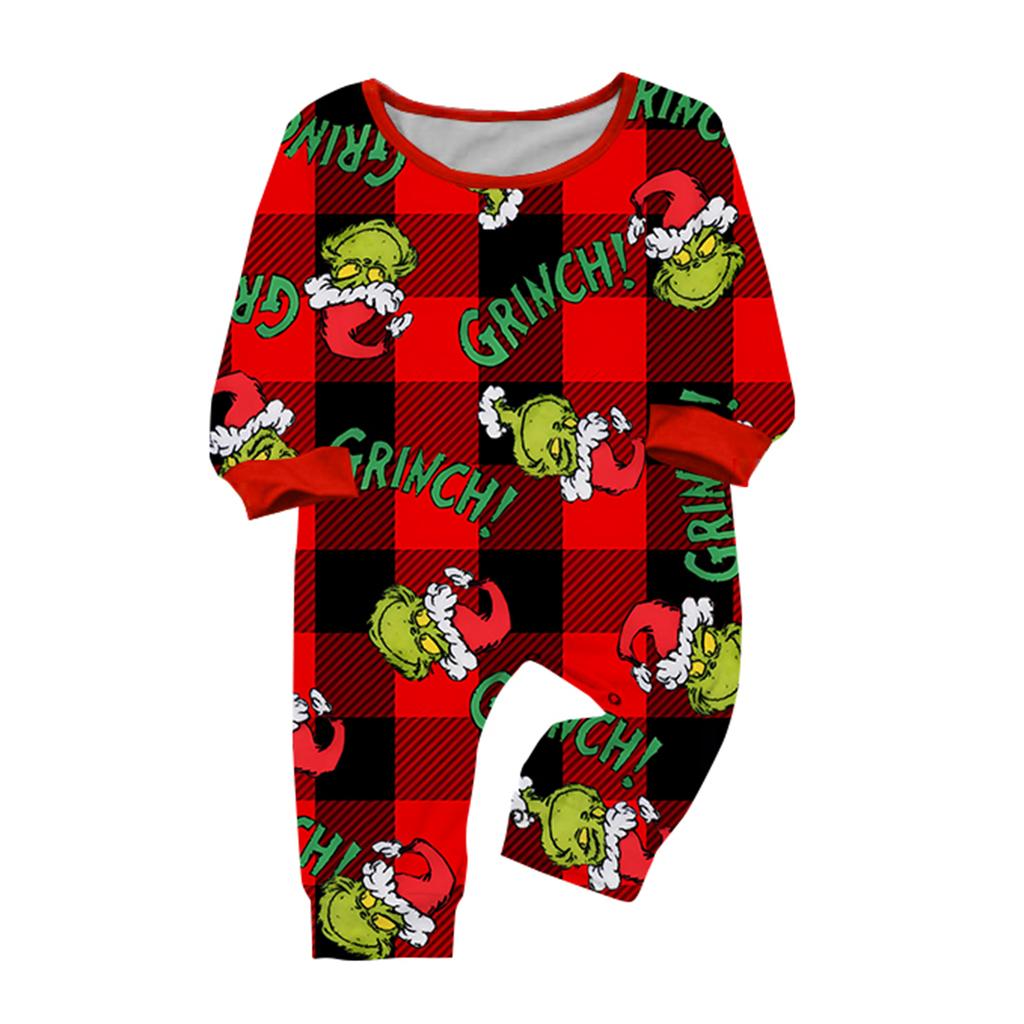 Christmas Print Cute Family Set Pajamas, Home Clothes, Family Set Long Sleeve Top Pants Set