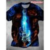 T-shirt Cool à Motif Dessin Animé Coloré Pour Hommes Horloge Magicien Impression 3D Manches Courtes T-shirts d'Été Street Style Amples T-shirts à Col Rond