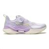 Li Ning Kids Cloud Comfortable Versatile Shock Absorbing Breathable Low Top Running Shoes Kids Running Shoes Purple White YKFU020-2
