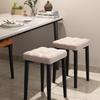 Nordic Home Luxury Upholstered Dining Chair Stackable Stool Simple Backrest Bedroom Makeup Chair for Dining Room