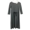 ANAYI 100% Wool, Made In Japan Five-quarter Sleeve One Piece 36 Gray Women Used