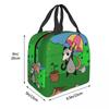 Gardening Opossum Resuable Lunch Boxes for Women Multifunction Cartoon Animal Pet Thermal Cooler Food Insulated Lunch Bag