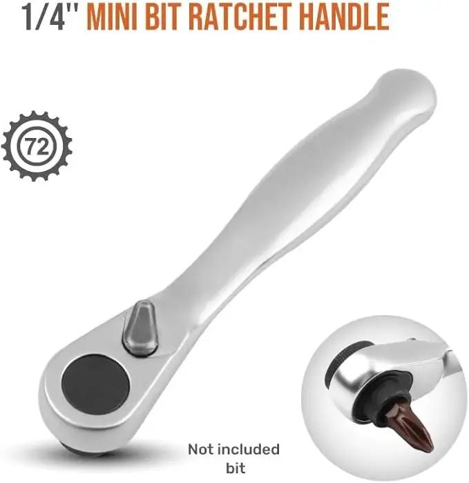 

Набор мини-трещоток для авторемонта 1/4 дюйма 72 зуба быстросъемный торцевой ключ шестигранный инструмент для крутящего момента для ручных инструментов для дома механических работ