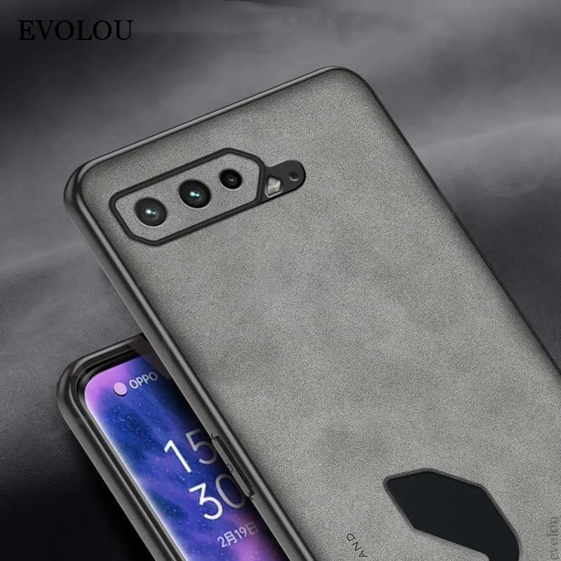 For ASUS ROG Phone 7 PRO Case Luxury Sheepskin PU Leather Matte Silicone Cover For ROG Phone7 Shockproof Bumper Protection Cover