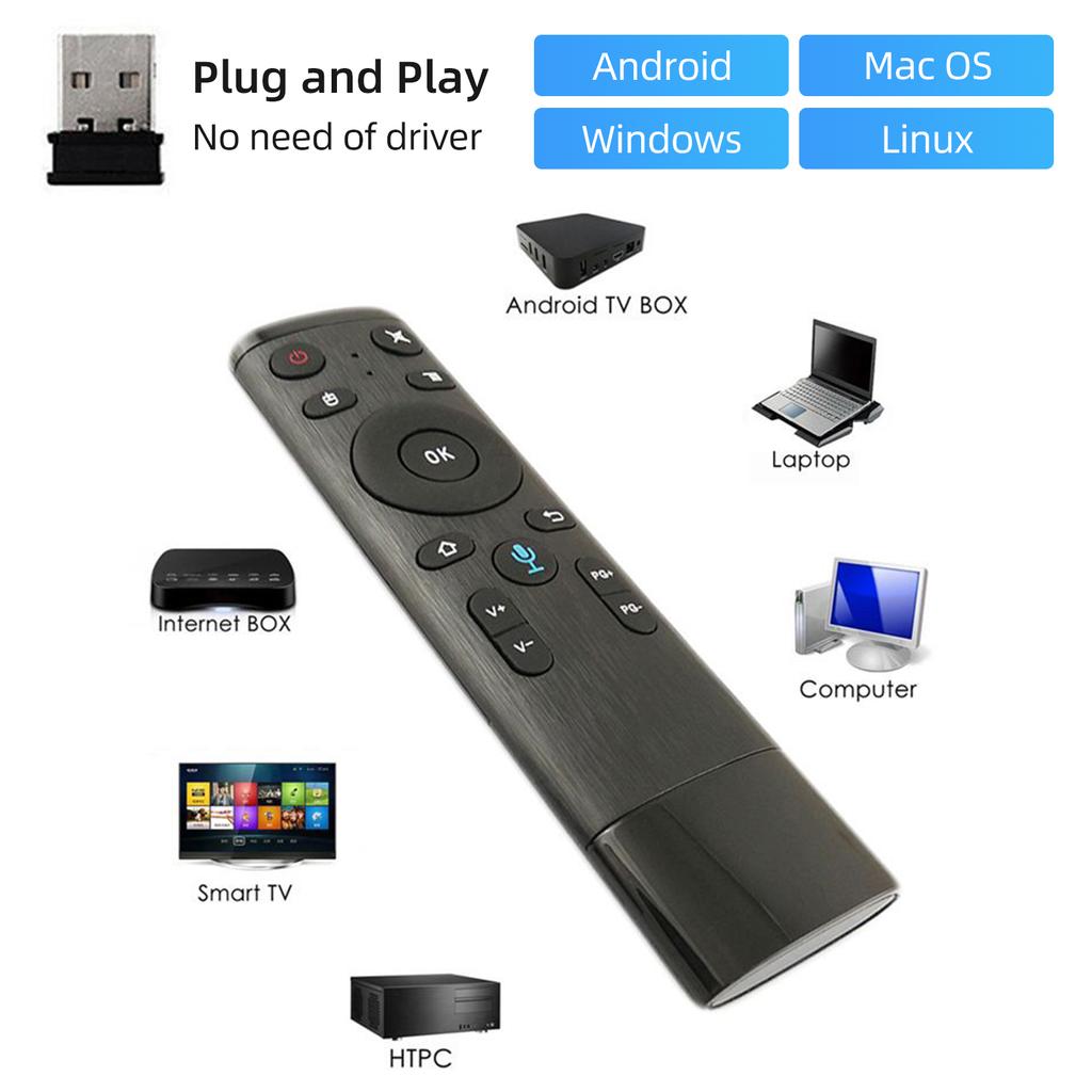 Q5 TV Voice Remote Air Mouse 2.4G Wireless Remote Controller with Axis Gyroscop Sensor for Smart TV