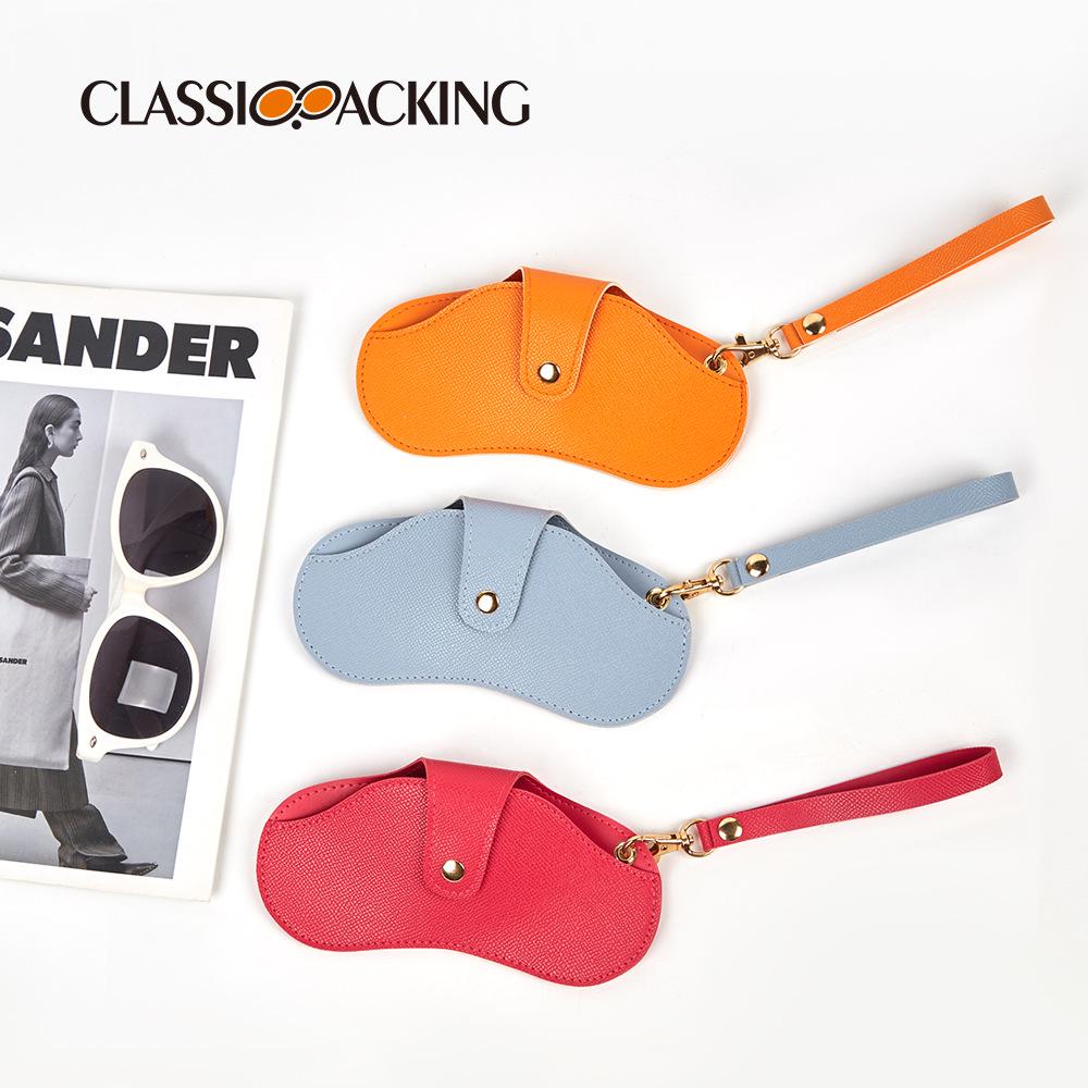 

Portable PVC Leather Sunglasses Case: Simple, Protective Handheld Storage Bag 17.5*7.5cm рожевий червоний колір