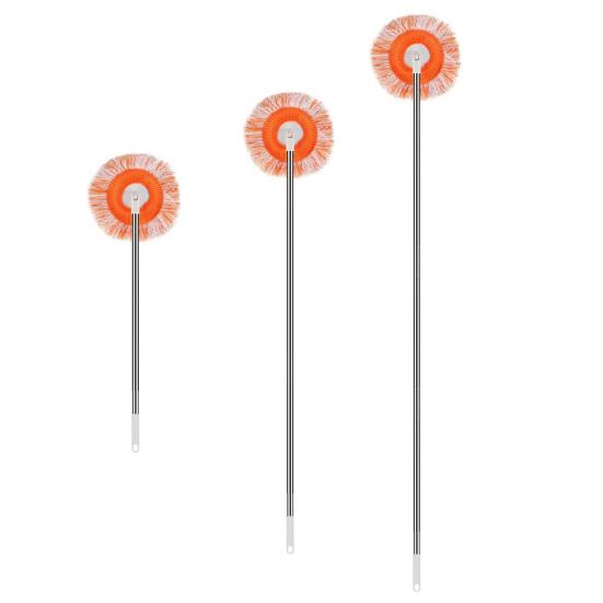 Bathroom Corner Cleaning Mop 360 Degree Rotating Stainless Steel Cleaning Mop Wet Dry Bathtub Surface Cleaning Mop