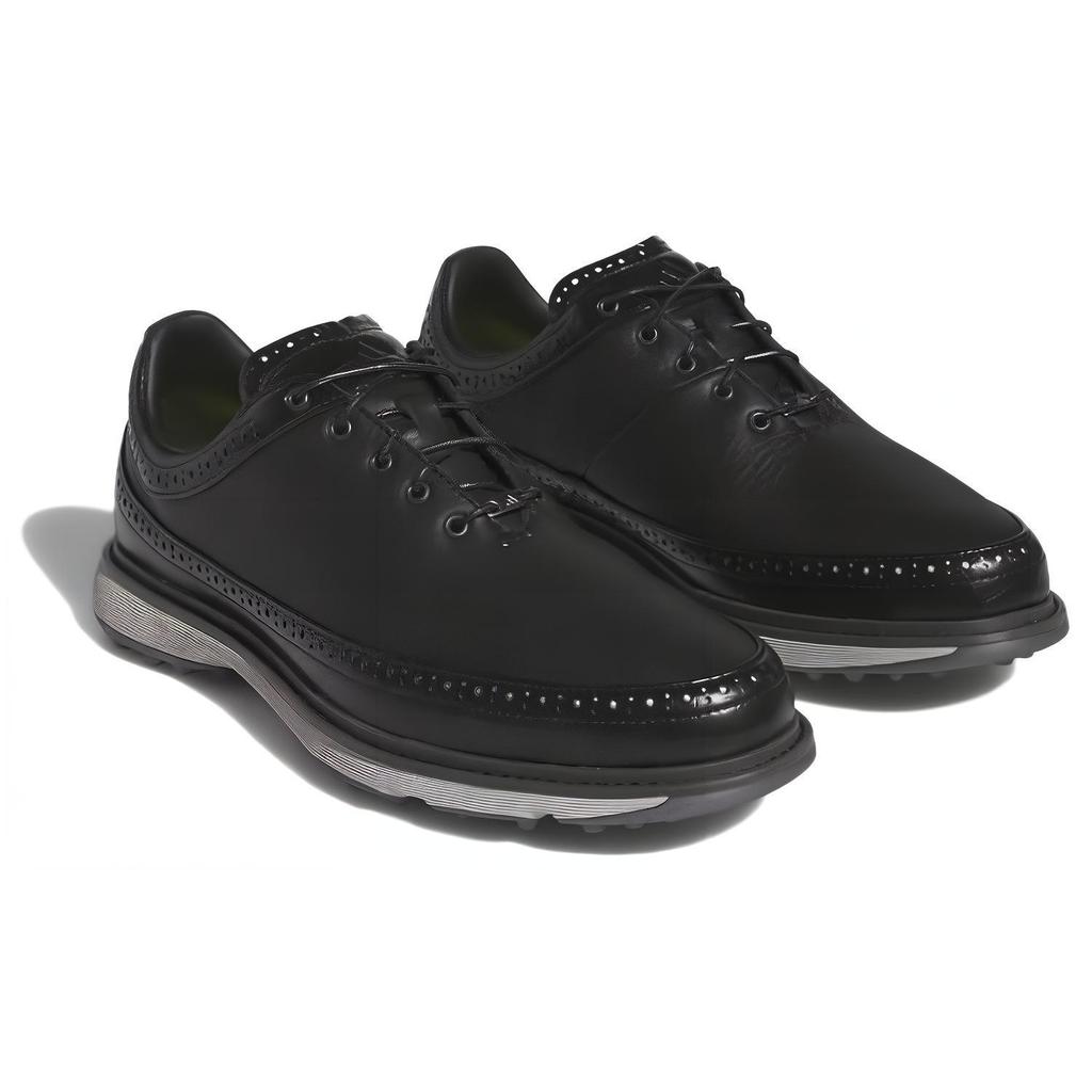 New Adidas MC80 Spikeless Golf Core Black Dark Silver Metallic Grey Two ID0226